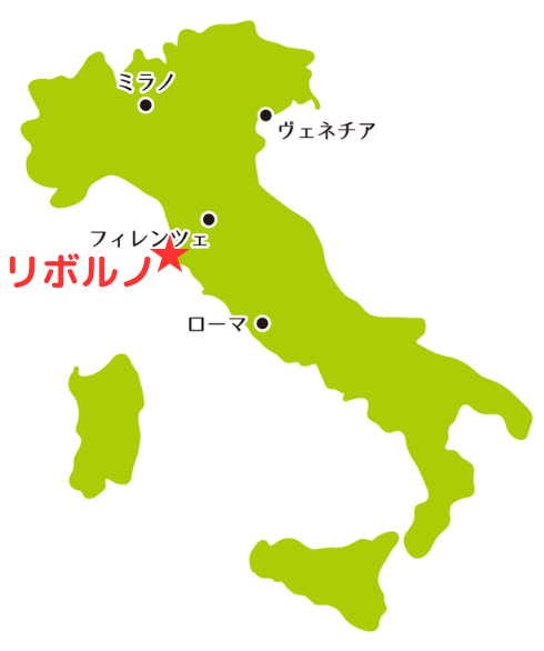 リボルノの地図